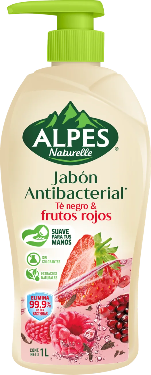Jabón antibacterial té negro & frutos rojos